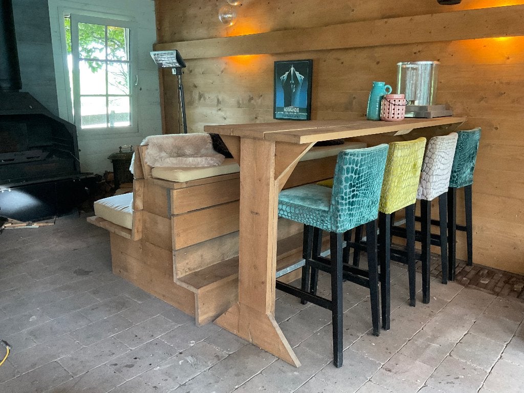 Tuinset, tuinbank, tuintafel, serre, Tuin en Terras, Ophalen, Bank, Meer dan 8 zitplaatsen, Steigerhout
