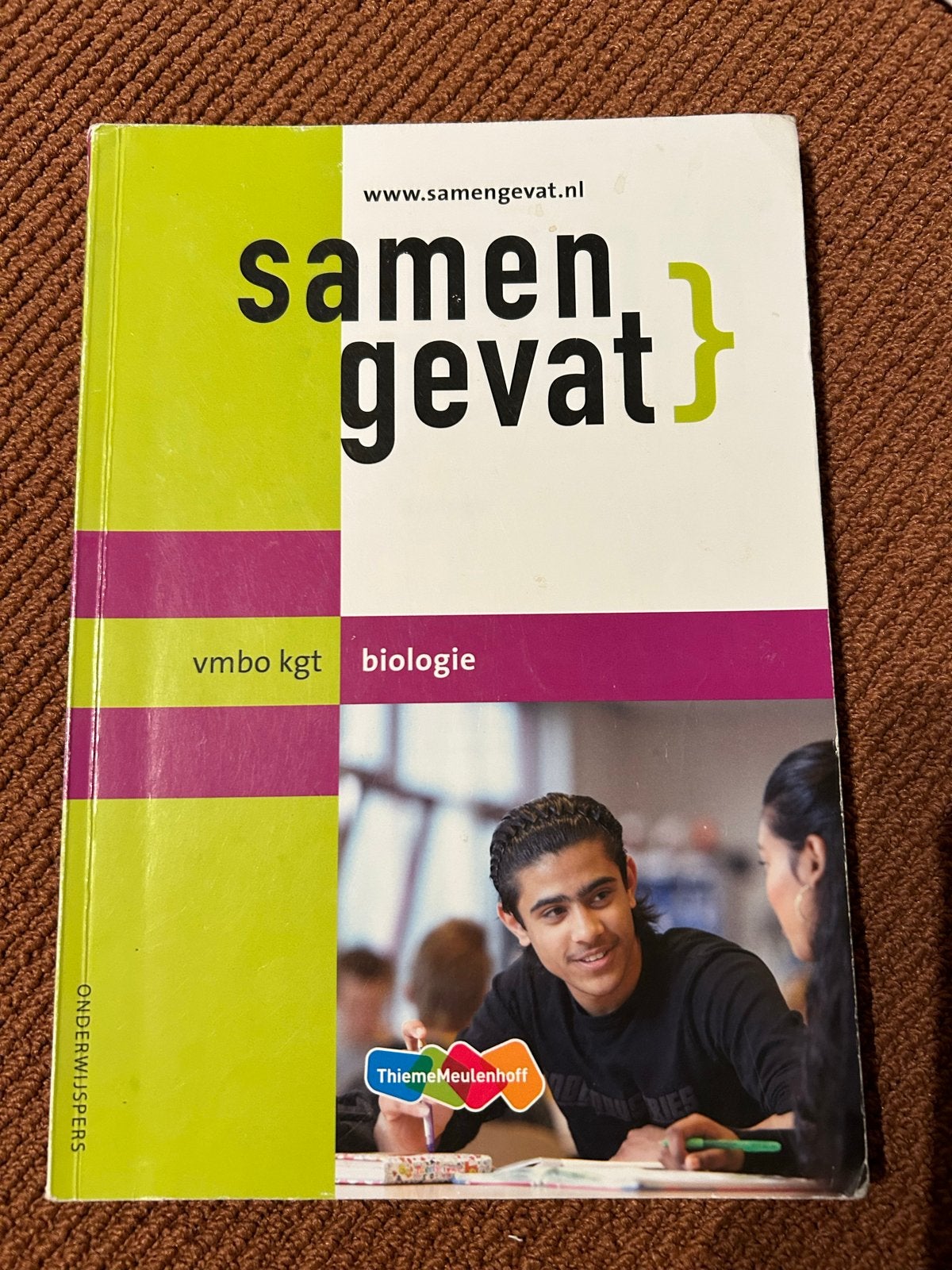 Samengevat Biologie VMBO KGT - Thiememeulenhoff, Boeken, Ophalen of Verzenden, Gelezen, VMBO, Biologie