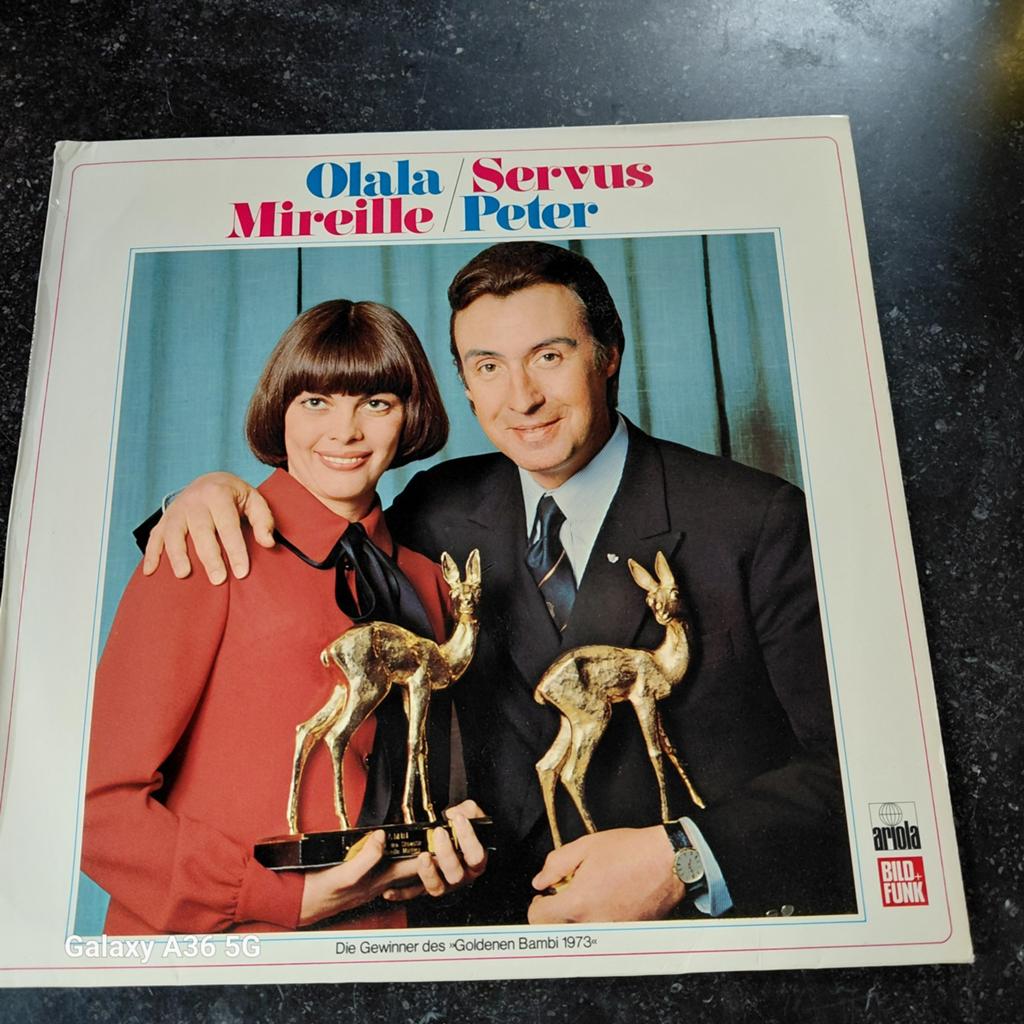 Olala / Servus - Mireille Mathieu / Peter Alexander LP, Cd's en Dvd's, Vinyl | Pop, Gebruikt, 1970 - 1979, 12 inch, Fotohoes