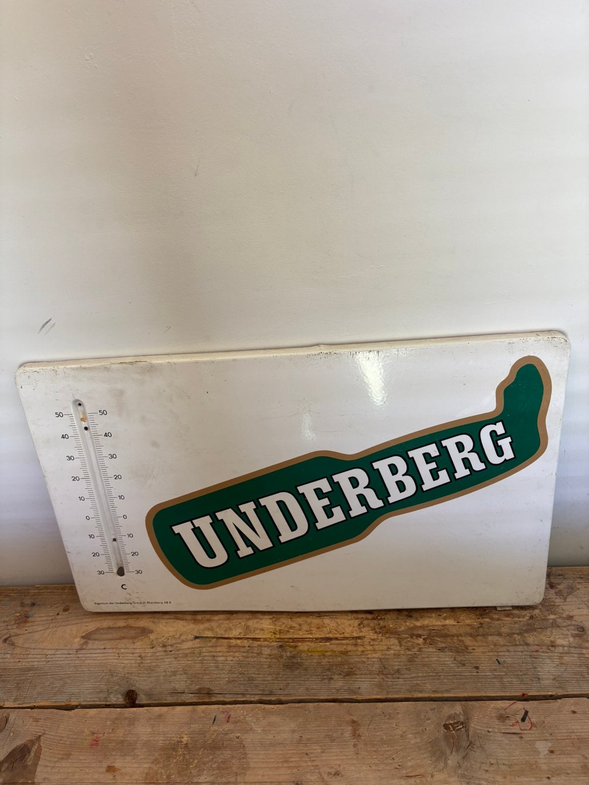 Emaille bord ‘Underberg’ 60x40 cm., Ophalen of Verzenden