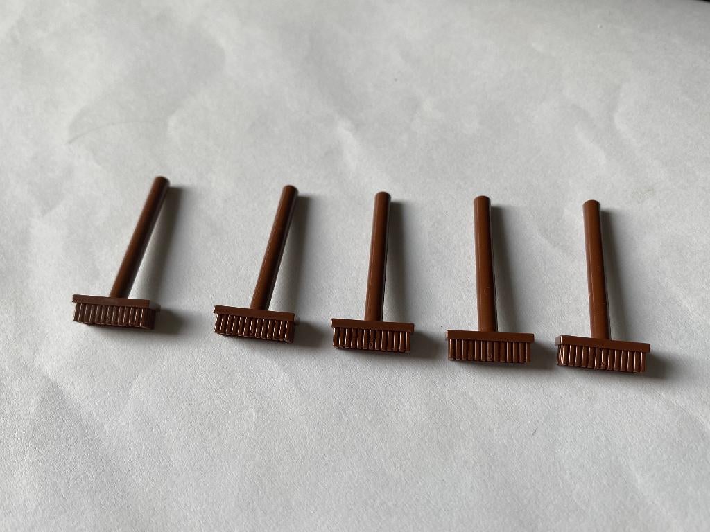Lego 3836 Bezem bruin 5 stuks, Ophalen, Nieuw, Losse stenen, Lego