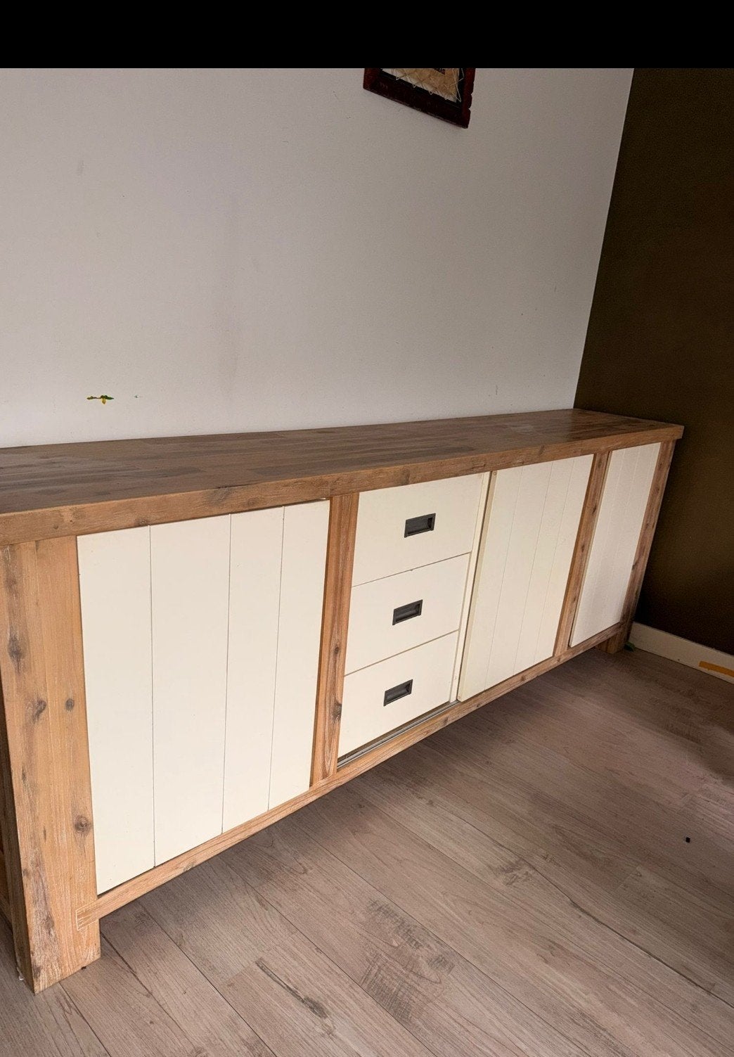 massief houten kast/dressoir, Ophalen, Gebruikt, Eikenhout, 25 tot 50 cm