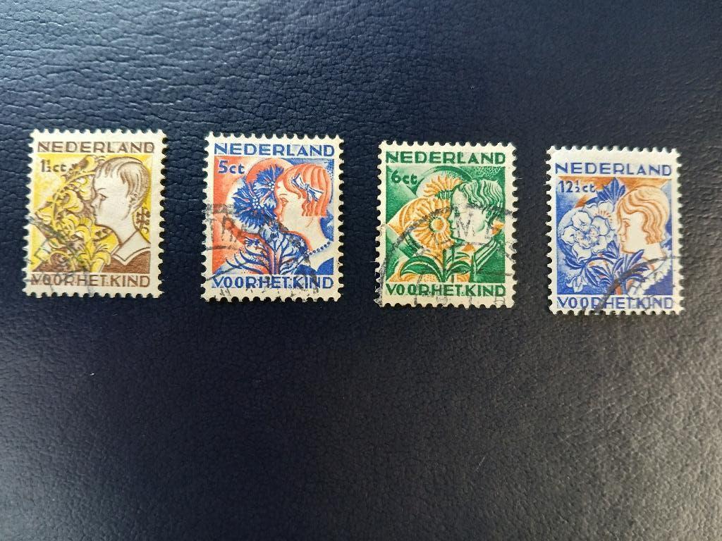 nvph 248-251 kinderzegels 1932, Ophalen of Verzenden, T/m 1940, Gestempeld