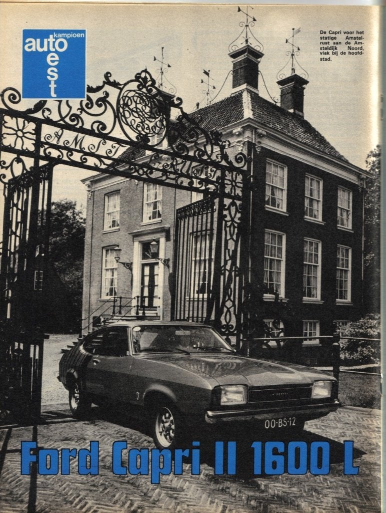 Autokampioen test Ford Capri 1600 L 1974, Ophalen of Verzenden, Gelezen, Ford
