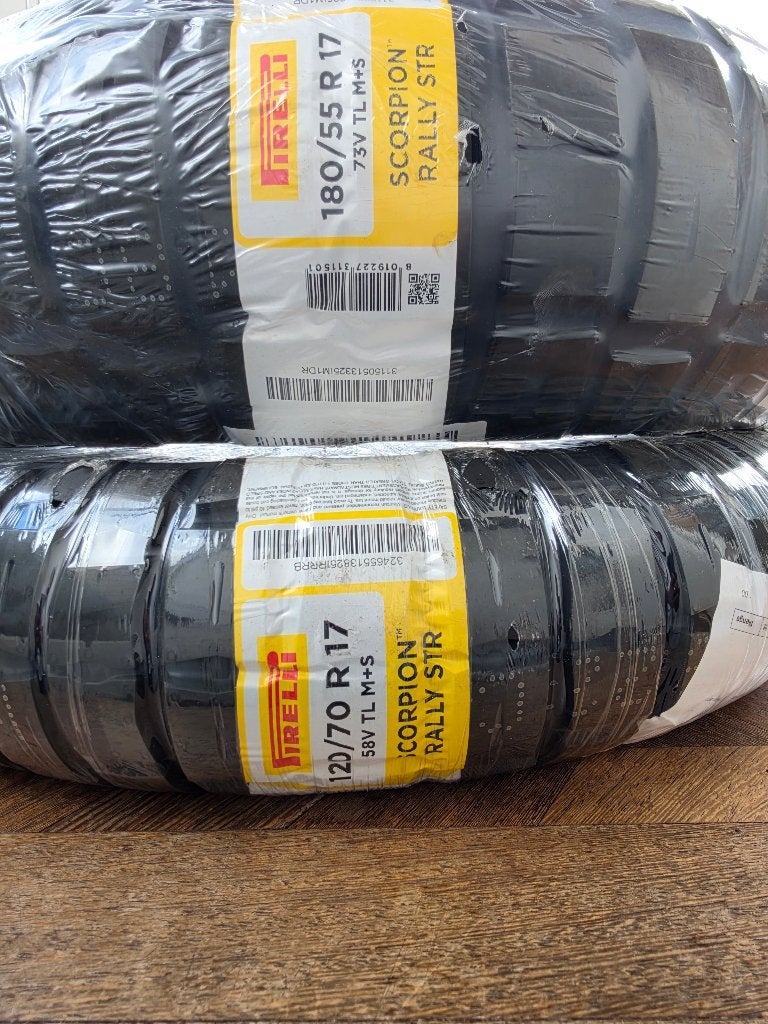 Pirelli Scorpion Rally STR banden (120/70 R17 & 180/55 R17), Ophalen of Verzenden, Nieuw