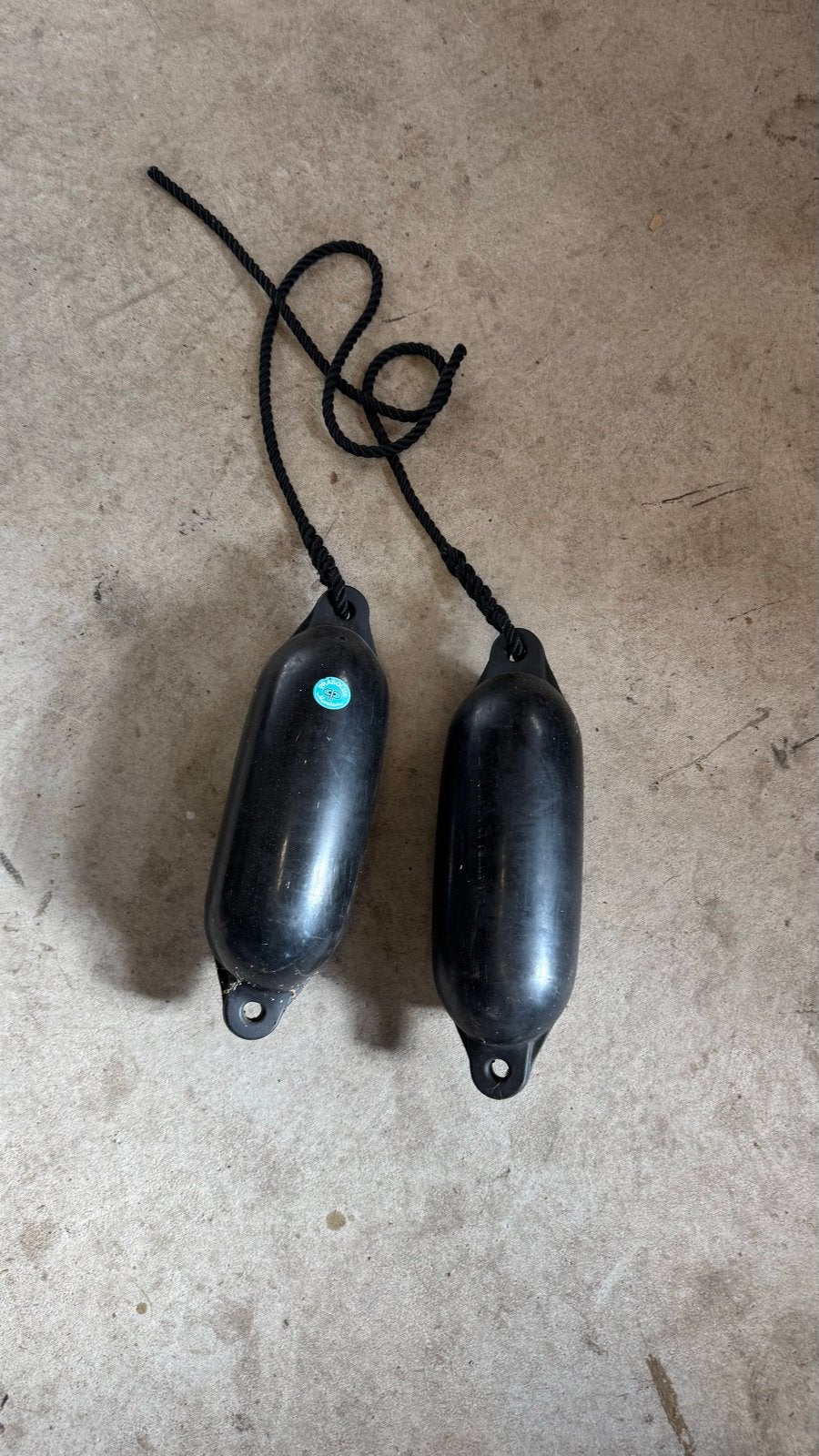 Set van 2 kleine fenders (42x12 cm), Watersport en Boten, Ophalen, Gebruikt, Overige typen