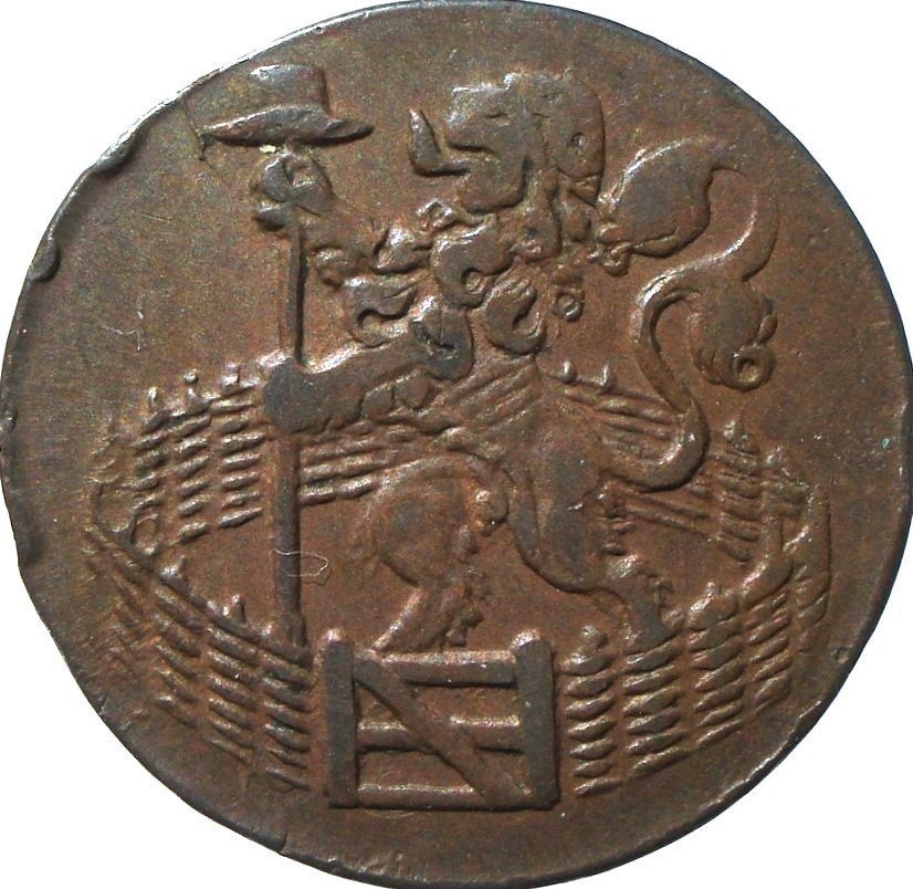Nederland - Hollandia - Holland duit 1780, Ophalen of Verzenden, Vóór koninkrijk, Overige waardes, Losse munt