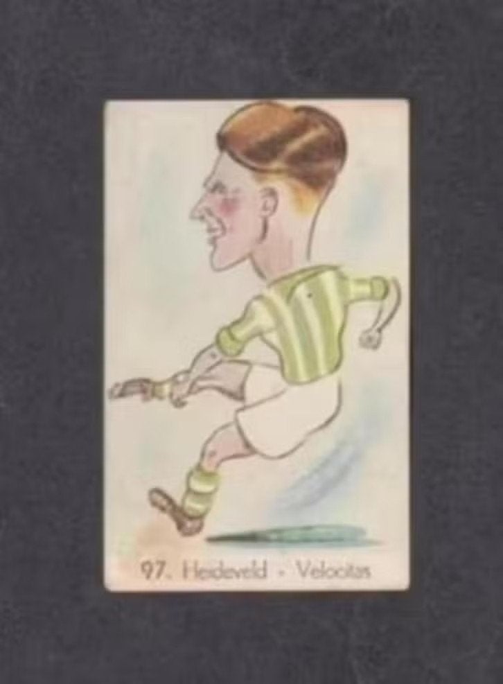 Voetbalplaatje Heideveld Velocitas Groningen 1949., Ophalen of Verzenden, Zo goed als nieuw