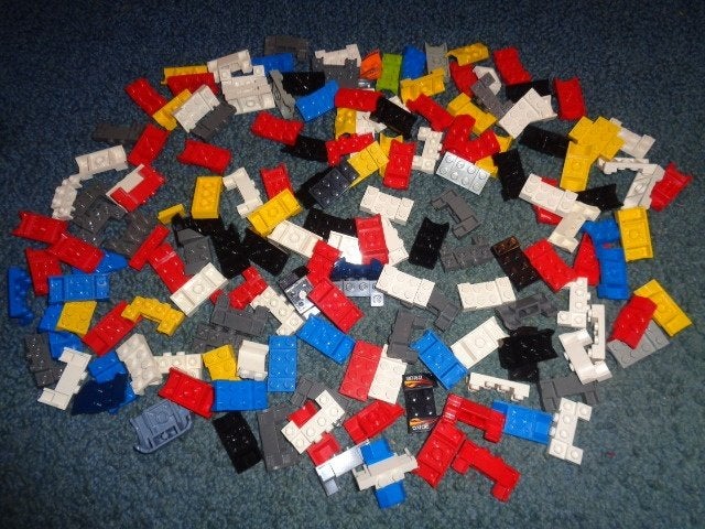 Partij Q64=Lego auto onderdelen 2x4