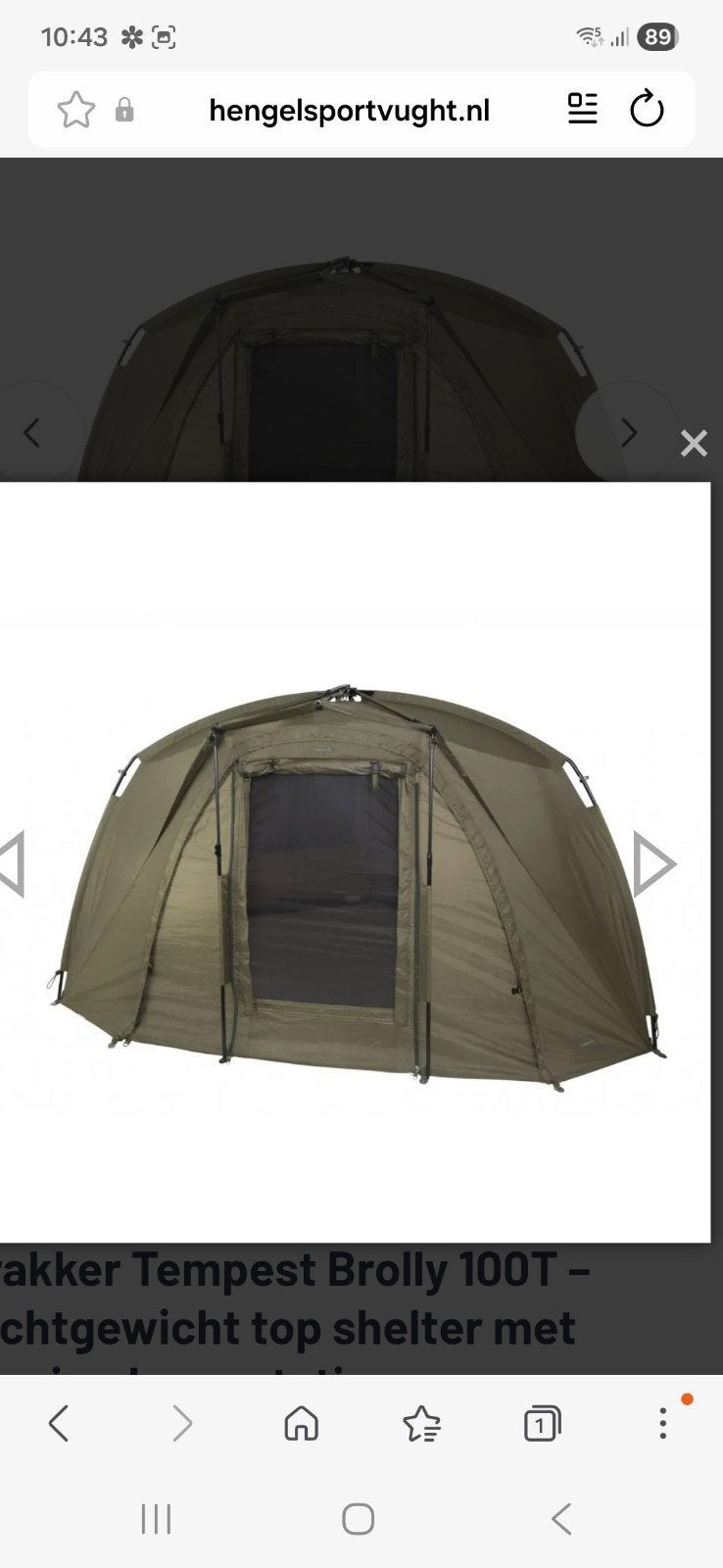 Trakker tempest 100t, Ophalen, Zo goed als nieuw, Overige typen