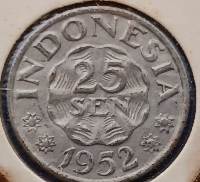 Indonesië 25 sen - 1952, Postzegels en Munten, Munten | Azië, Verzenden, Zuidoost-Azië, Losse munt