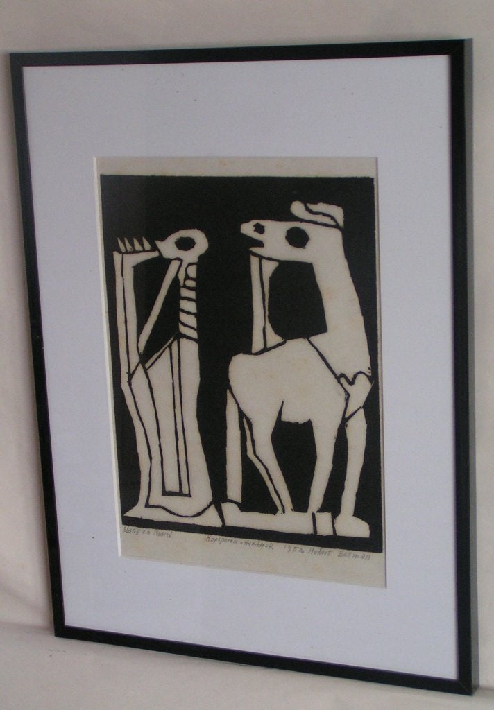 Hubert Bekman Slang en Paard Tentoonstelling zweden Pulchri, Mythologie, Ophalen of Verzenden, 239 cm, 20 cm