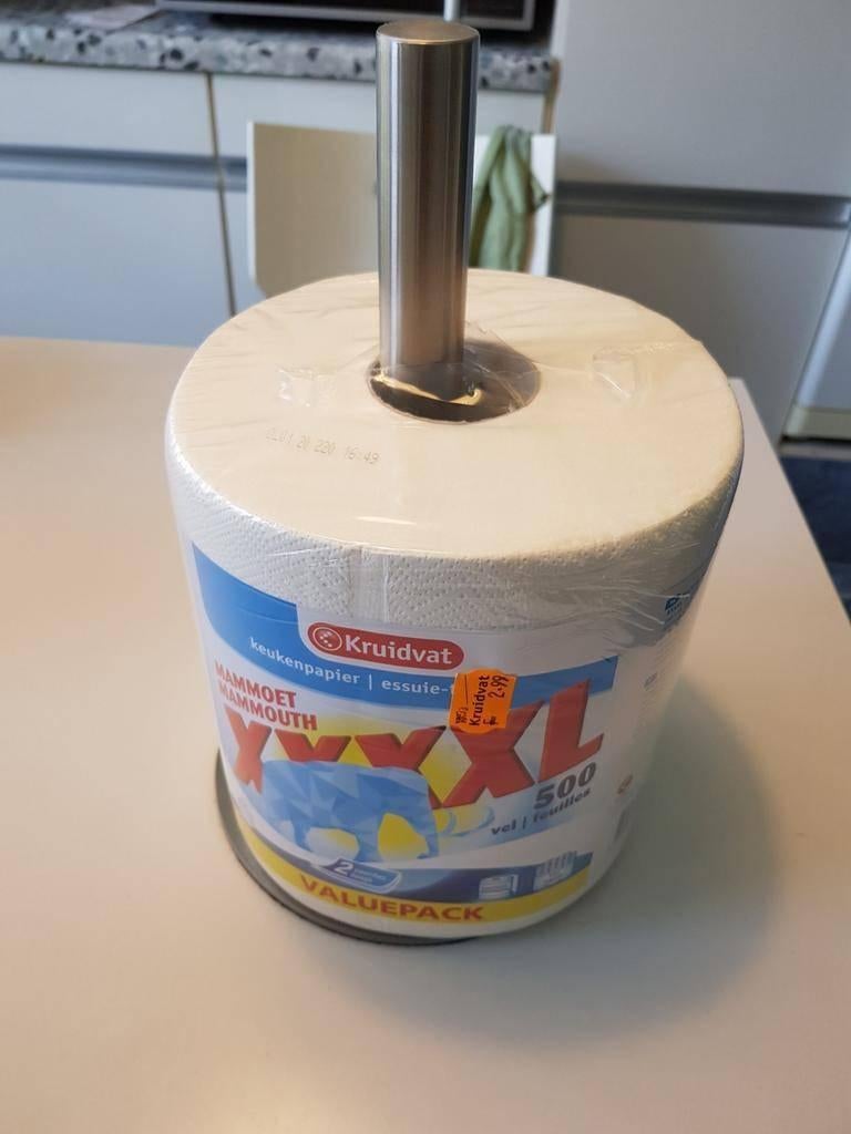Keuken rol houder design geschikt voor XXXXL Mammoet rol, Ophalen of Verzenden, Nieuw, Metaal