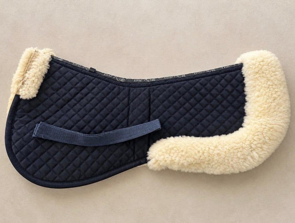 Wolletje / half pad paard - navy & crème, Full (L), Overige merken, Ophalen of Verzenden, Zo goed als nieuw