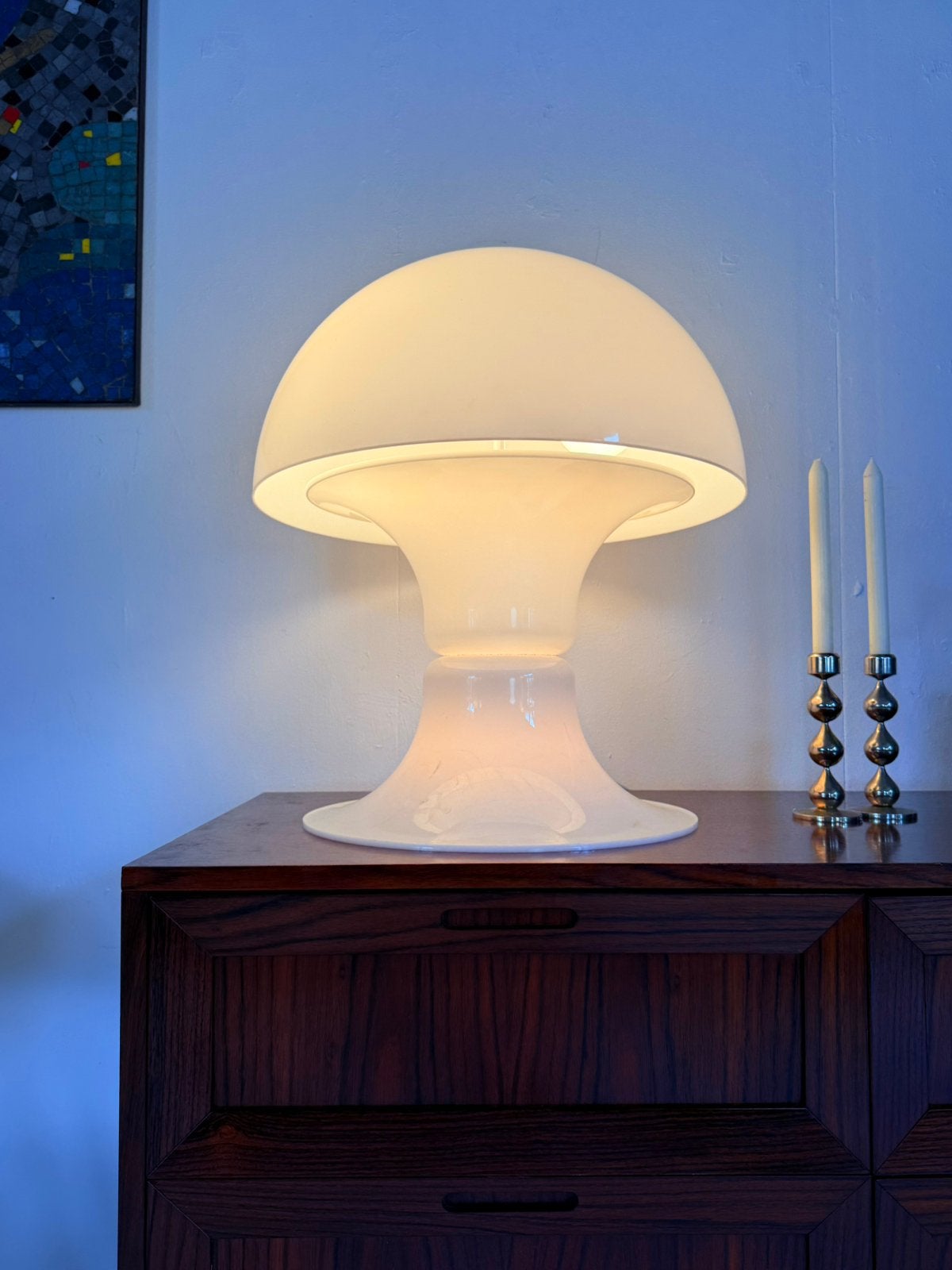 Vintage XL Deense mushroomlamp ‘Formel’, Frimann ‘70, Kunststof, Frimann, Frimann, Ophalen of Verzenden