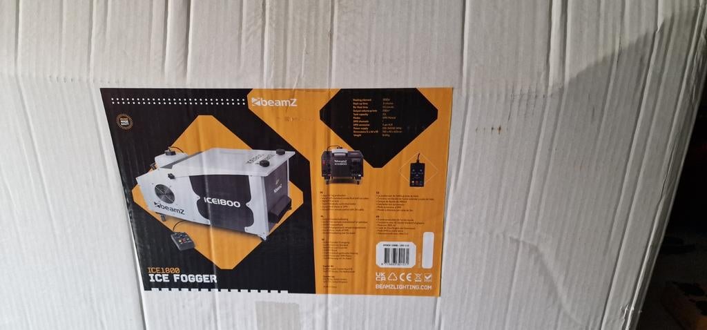 Beamz ICE1800 Lowfog Rookmachine - Laaghangende Rook, Ophalen of Verzenden, Zo goed als nieuw, Rookmachine