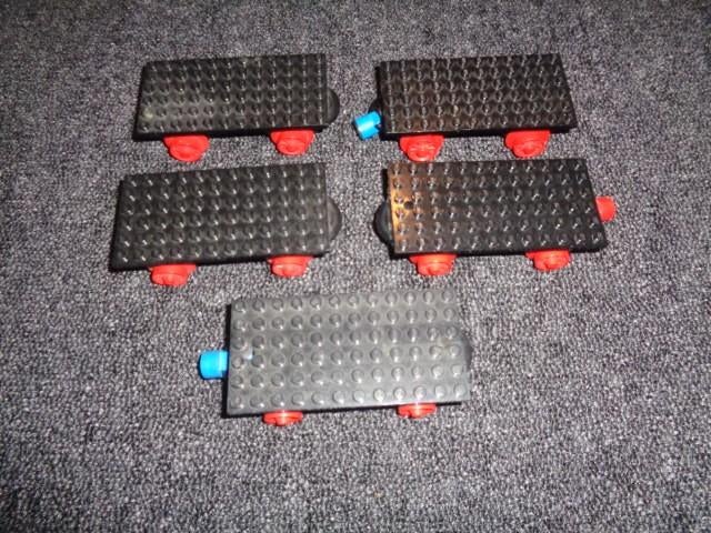 Partij Z369=Lego trein wagons, koppelingen zijn stuk, Lego, Lego, Gebruikt, Lego