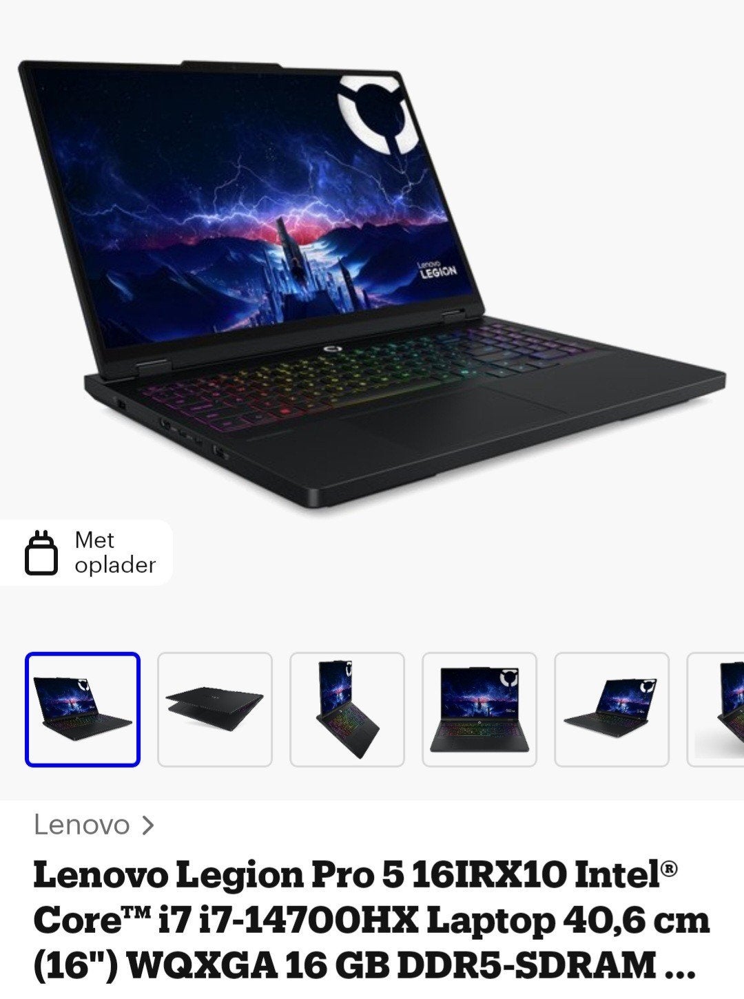 BUITENKANSJE! Gloednieuwe 2 maanden oude Lenovo Legion Pro 5, Computers en Software, Ophalen, Qwerty, Zo goed als nieuw, 256 GB of meer