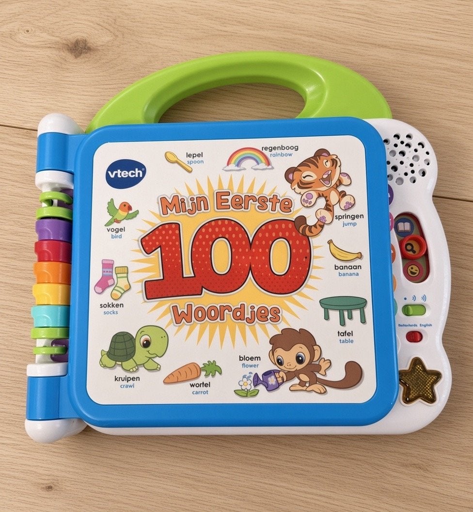 VTech Mijn Eerste 100 Woordjes - Interactief Leerboek, Ophalen of Verzenden, Zo goed als nieuw, 6 maanden tot 2 jaar