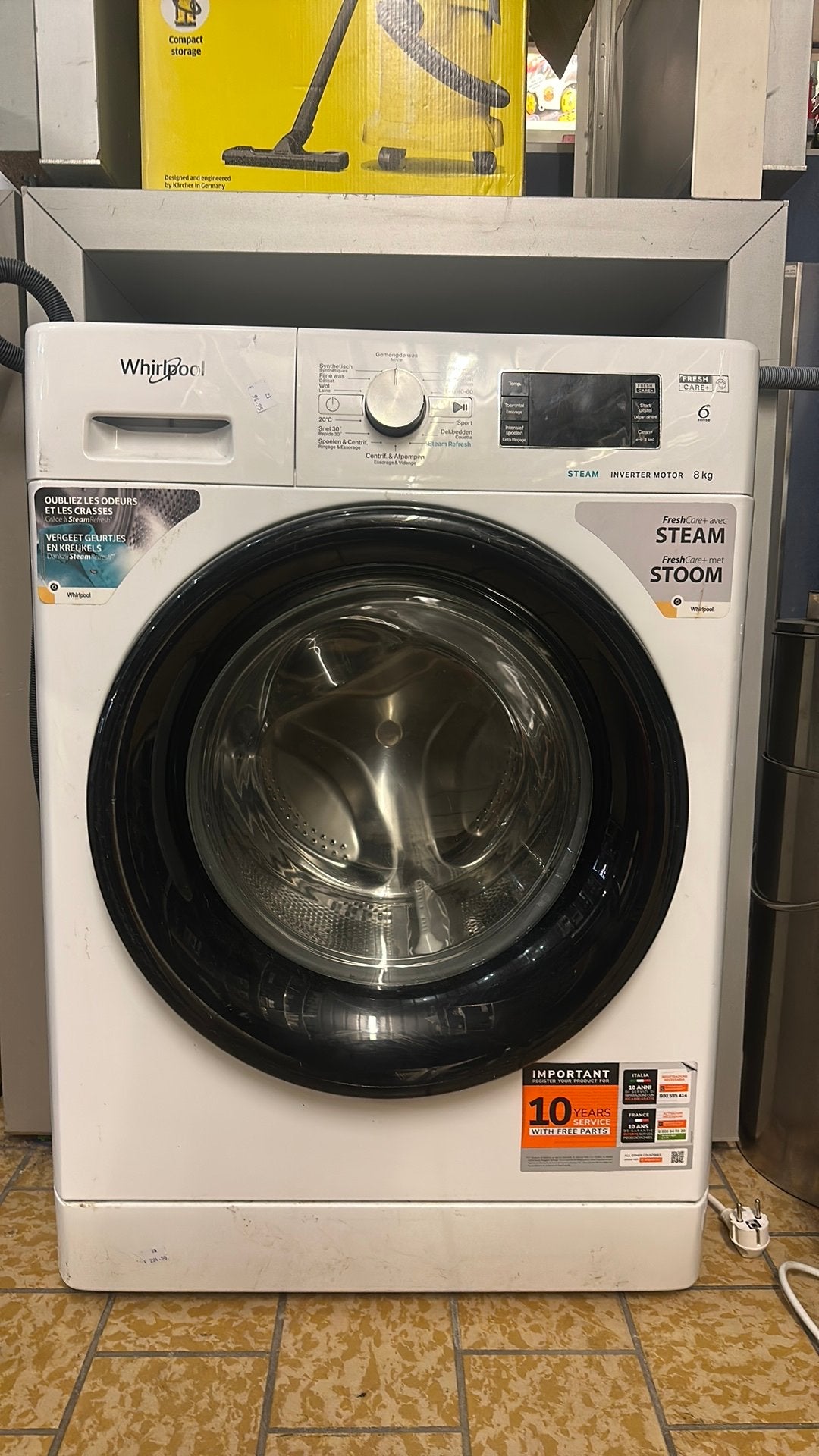 Wasmachine Whirlpool, Witgoed en Apparatuur, Wasmachines, Gebruikt, Bovenlader, 85 tot 90 cm, 1200 tot 1600 toeren, Ophalen