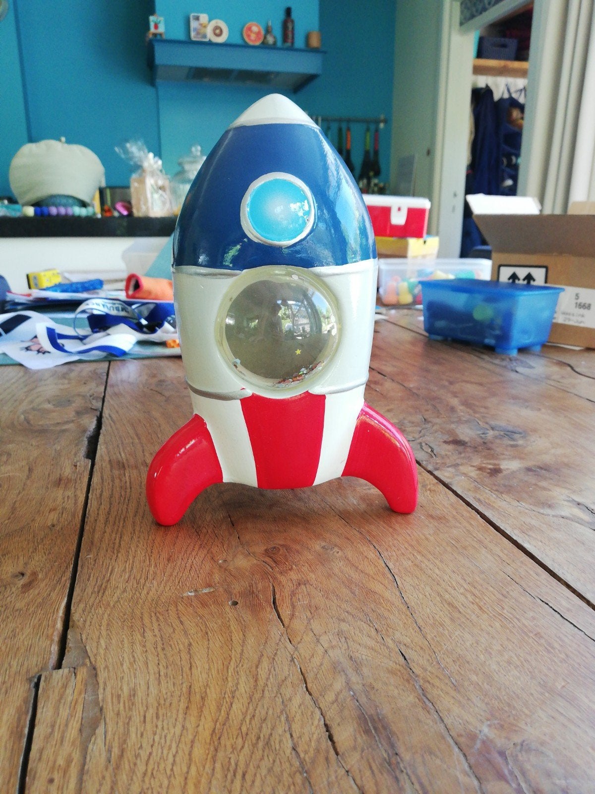 Leuke raket spaarpot voor kind in goede staat, Ophalen of Verzenden
