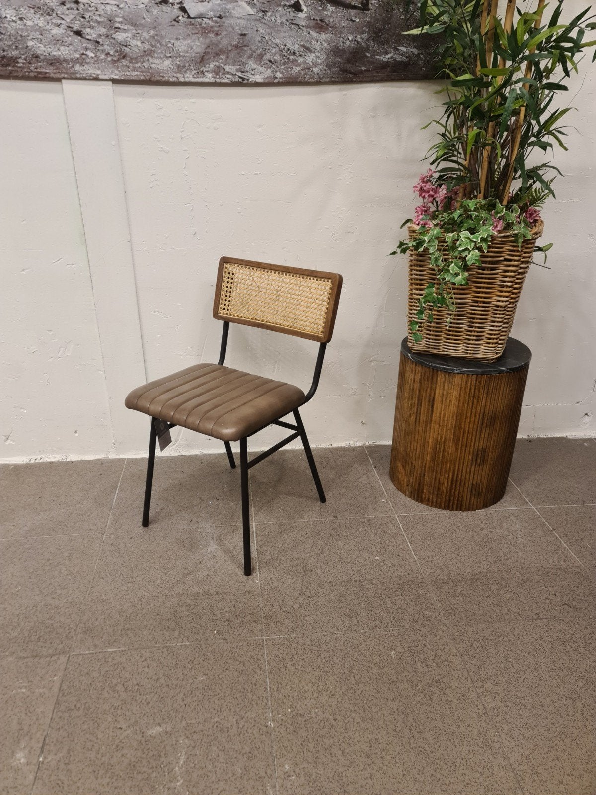 nieuwe icatchers eetkamerstoel imola leer olijf webbing €50, Ophalen, Overige kleuren, ., Nieuw