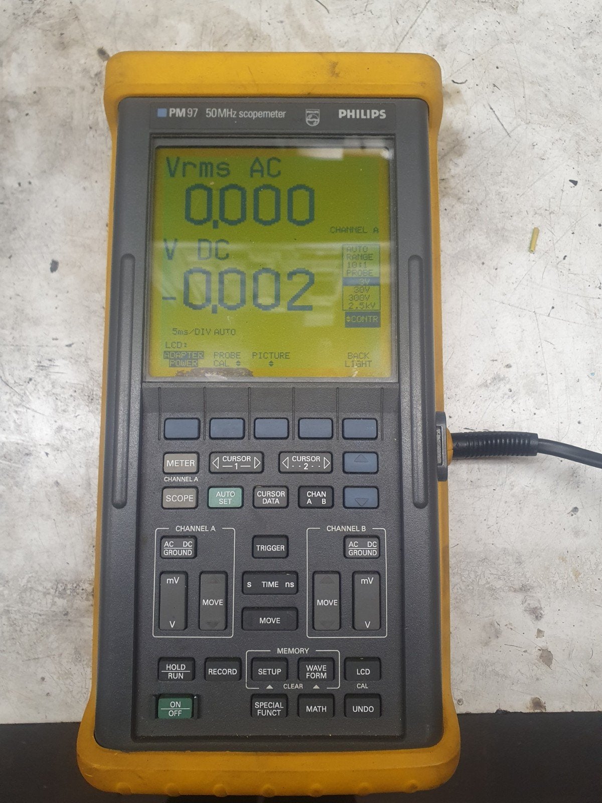 Philips PM97 50MHz Scopemeter met Fluke adapter, Ophalen of Verzenden