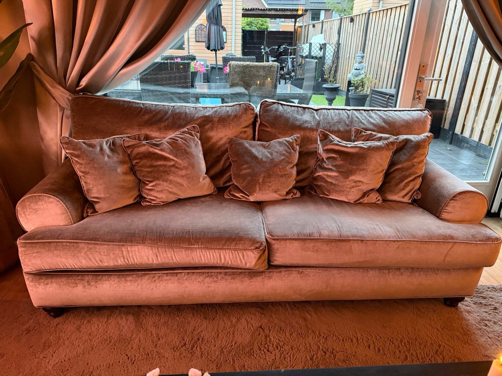 2 bankstellen en fauteuil, Ophalen, Gebruikt, Stof, Rofra Home