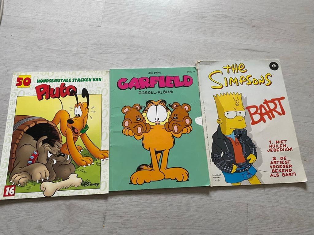 Stripboeken: Pluto, Garfield, The Simpsons Bart, Boeken, Stripboeken, Meerdere stripboeken, Ophalen of Verzenden, Gelezen