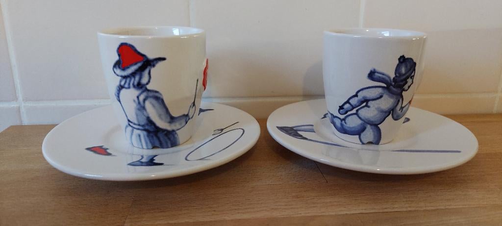 2 kop en schotel Hollandsche Waaren Royal Raja Douwe Egberts, Huis en Inrichting, Nieuw, Ophalen of Verzenden, Wedgwood, Kop(pen) en/of Schotel(s)