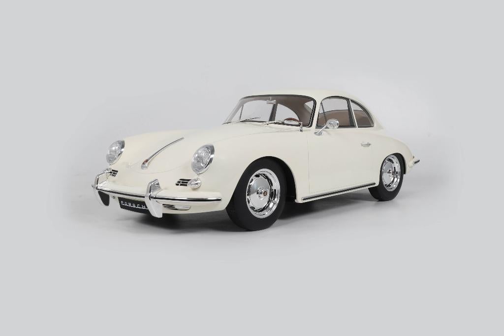 GT Spirit 1:8 Porsche 356 B 1600 Super Ivory 1962 in vitrine