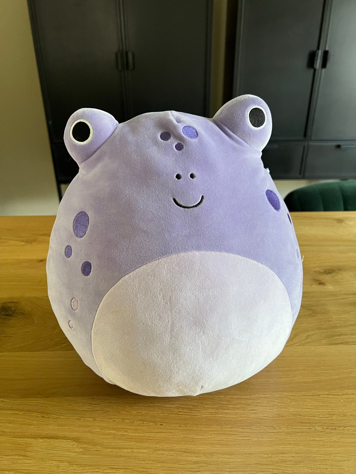 Squishmallow paarse kikker knuffel - Zo goed als nieuw, Paars, Kikker, Ophalen of Verzenden, Zo goed als nieuw