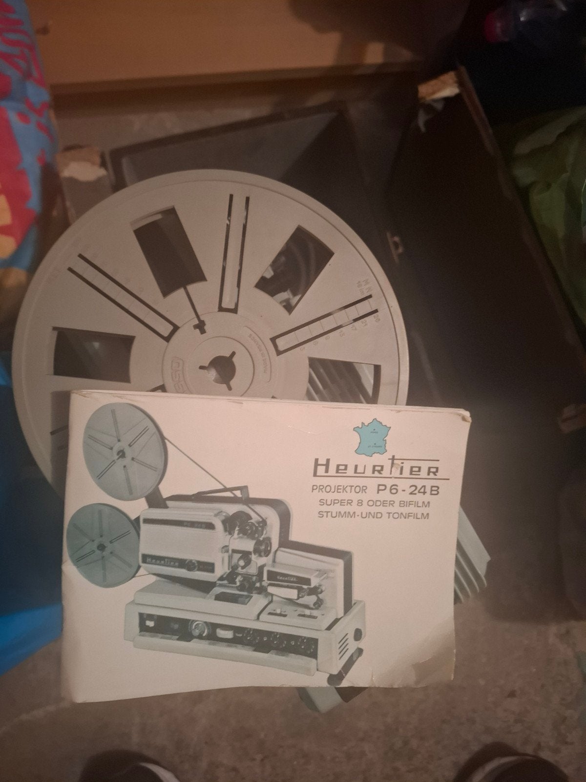 Heurtier P6-24B Super 8/9.5/16mm Filmprojector, Ophalen of Verzenden, Gebruikt