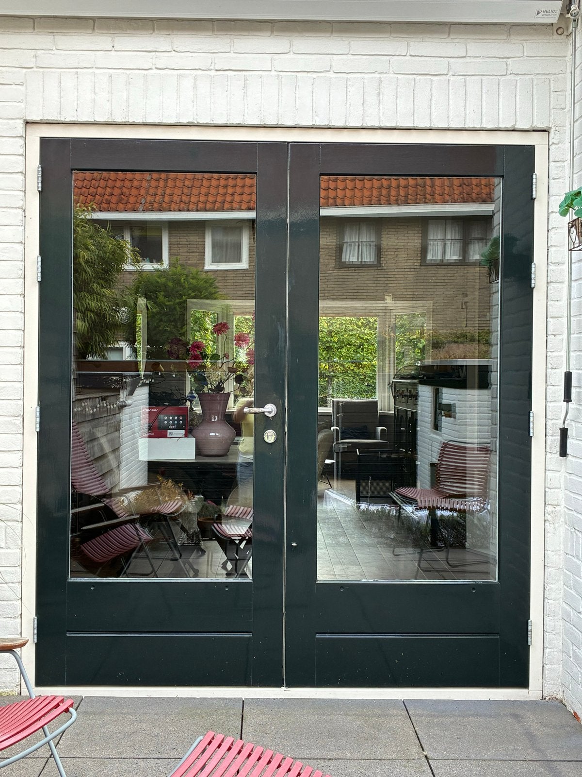 Kozijn met openslaande deuren - Hoogwaardig materiaal, Ophalen, Gebruikt, Overige typen, Hout