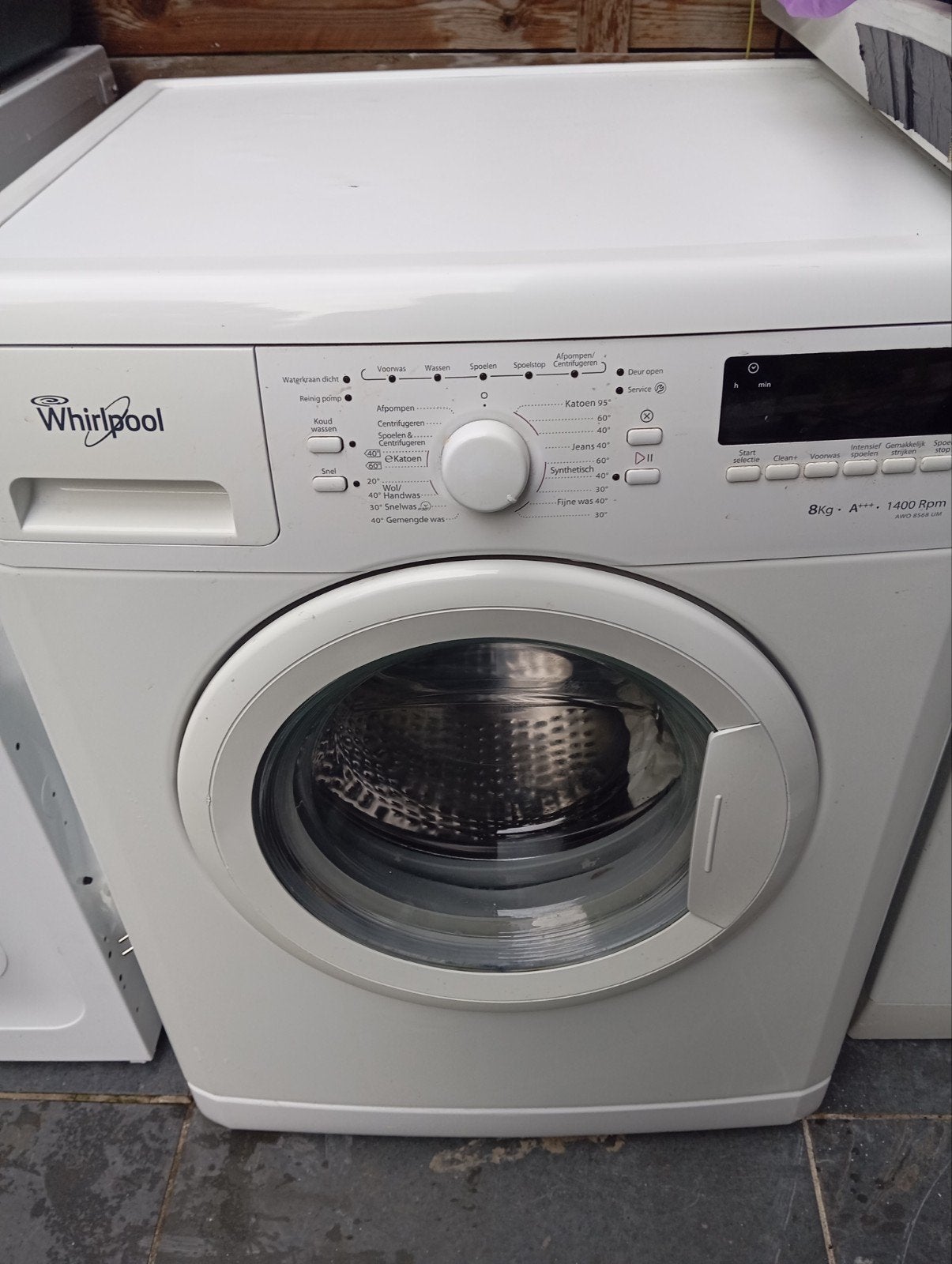 Wasmachine whirlpool 8 kilo 1400 Toeren klasse A +++, Ophalen, 1200 tot 1600 toeren, 8 tot 10 kg, Zo goed als nieuw