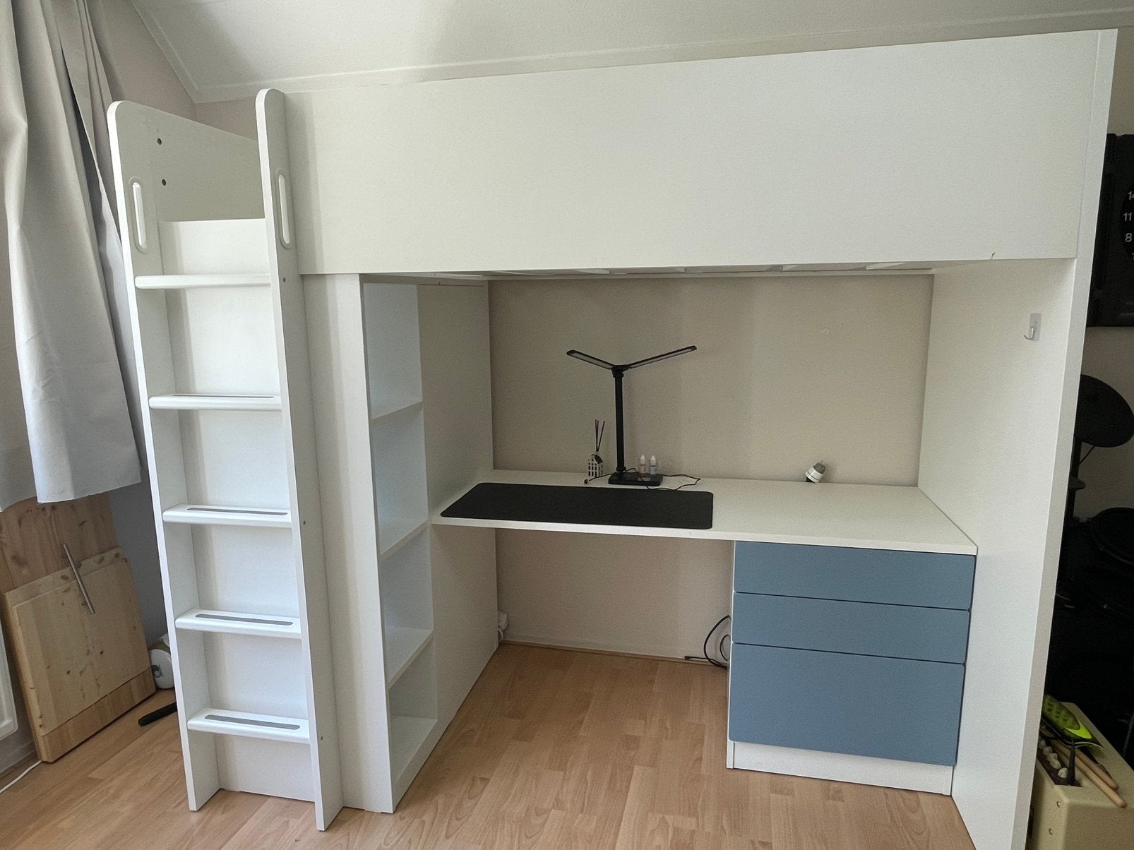 Loft bed, Ophalen, Verstelbaar, 90 cm, Eenpersoons