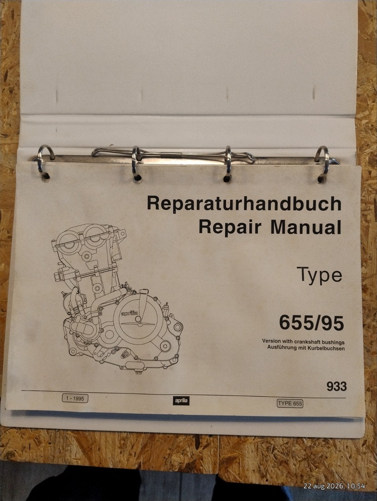 Aprilia Reparatiehandleiding Type 655/95, Motoren, Ophalen of Verzenden, Aprilia