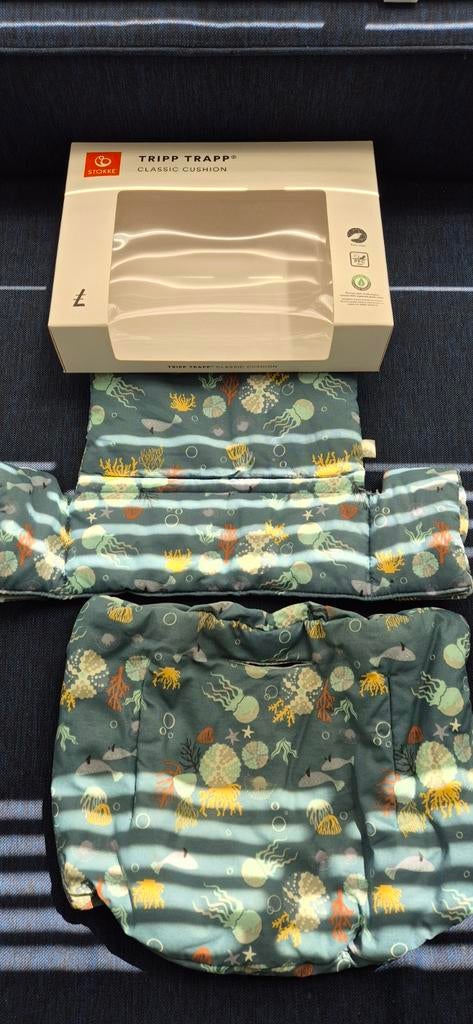 Stokke Tripp Trapp Kussen Classic - Onderwaterwereld, Ophalen of Verzenden, Zo goed als nieuw, Overige typen, Stoelverkleiner