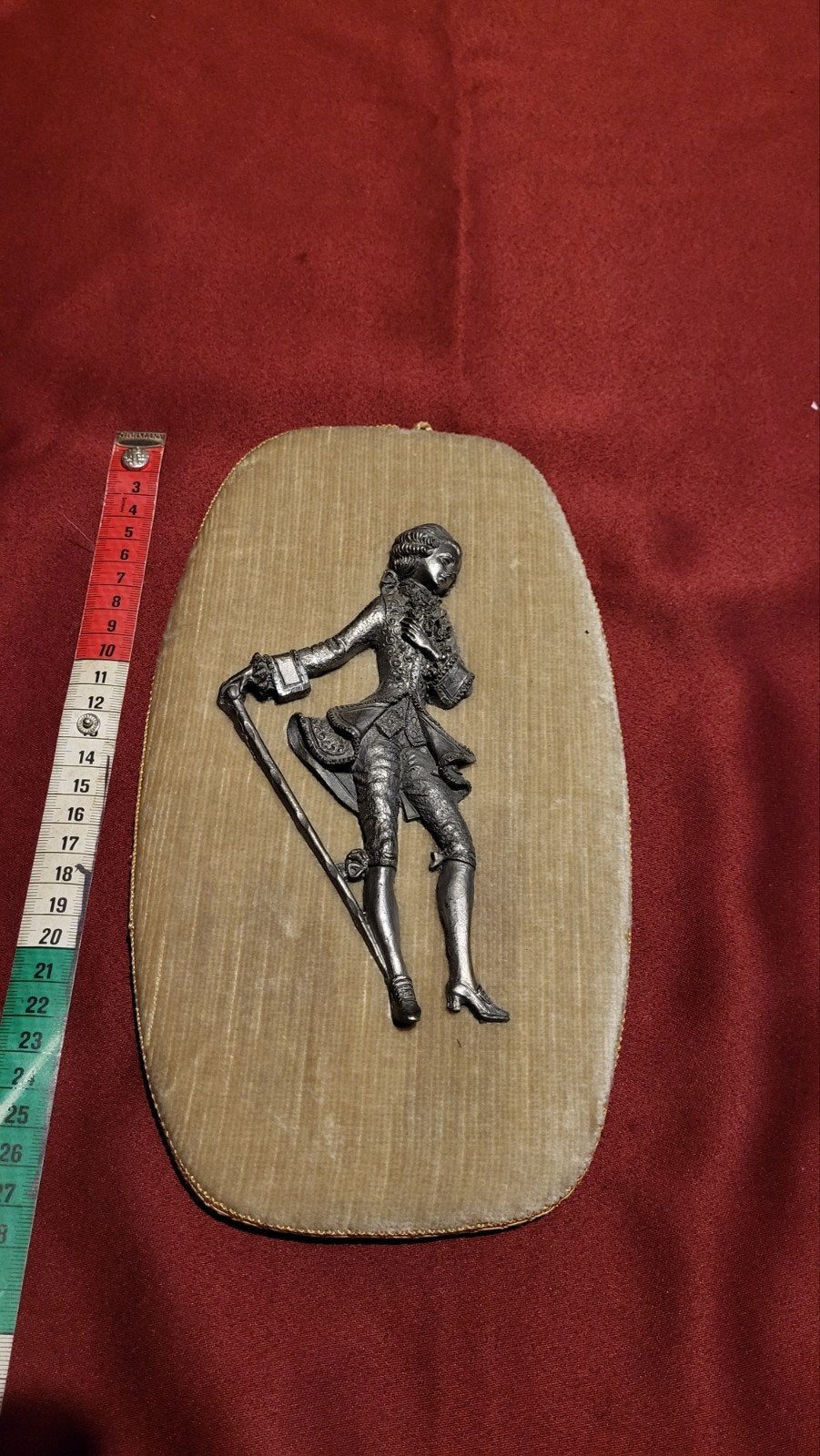 Vintage Pewter Reliëf Plaquette - Italiaans Handgemaakt, Ophalen of Verzenden