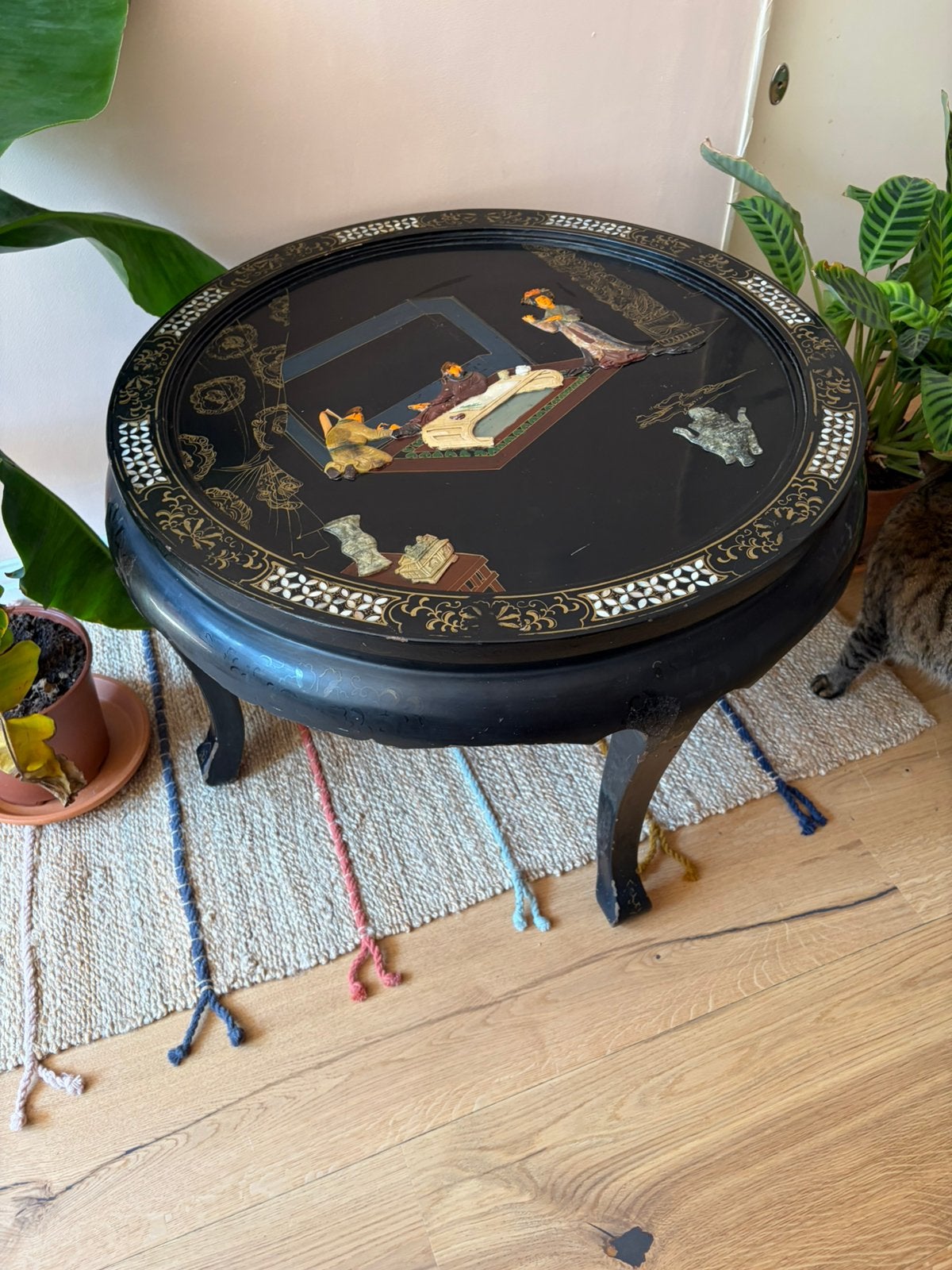 Vintage Chinoiserie Coffee Table / Side Table, Ophalen, Gebruikt
