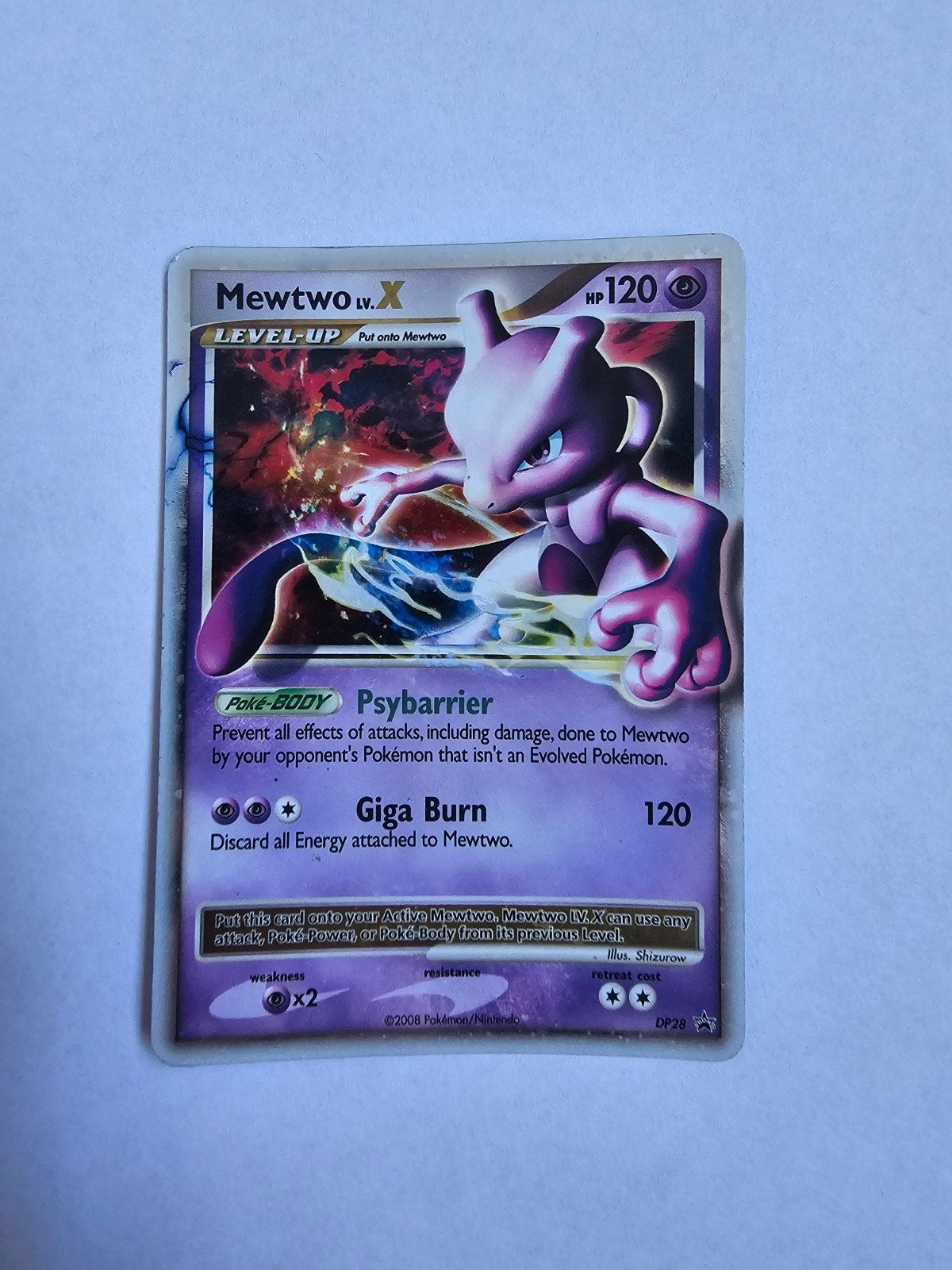 Mewtwo LV.X DP28 (DPPR 28) Pokémon kaart, Hobby en Vrije tijd, Ophalen of Verzenden, Losse kaart, Foil