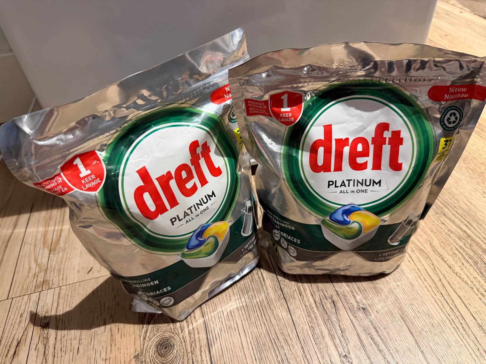 Dreft Platinum All-in-One Vaatwastabletten - 2x31 stuks, Ophalen of Verzenden, Schoonmaakmiddel