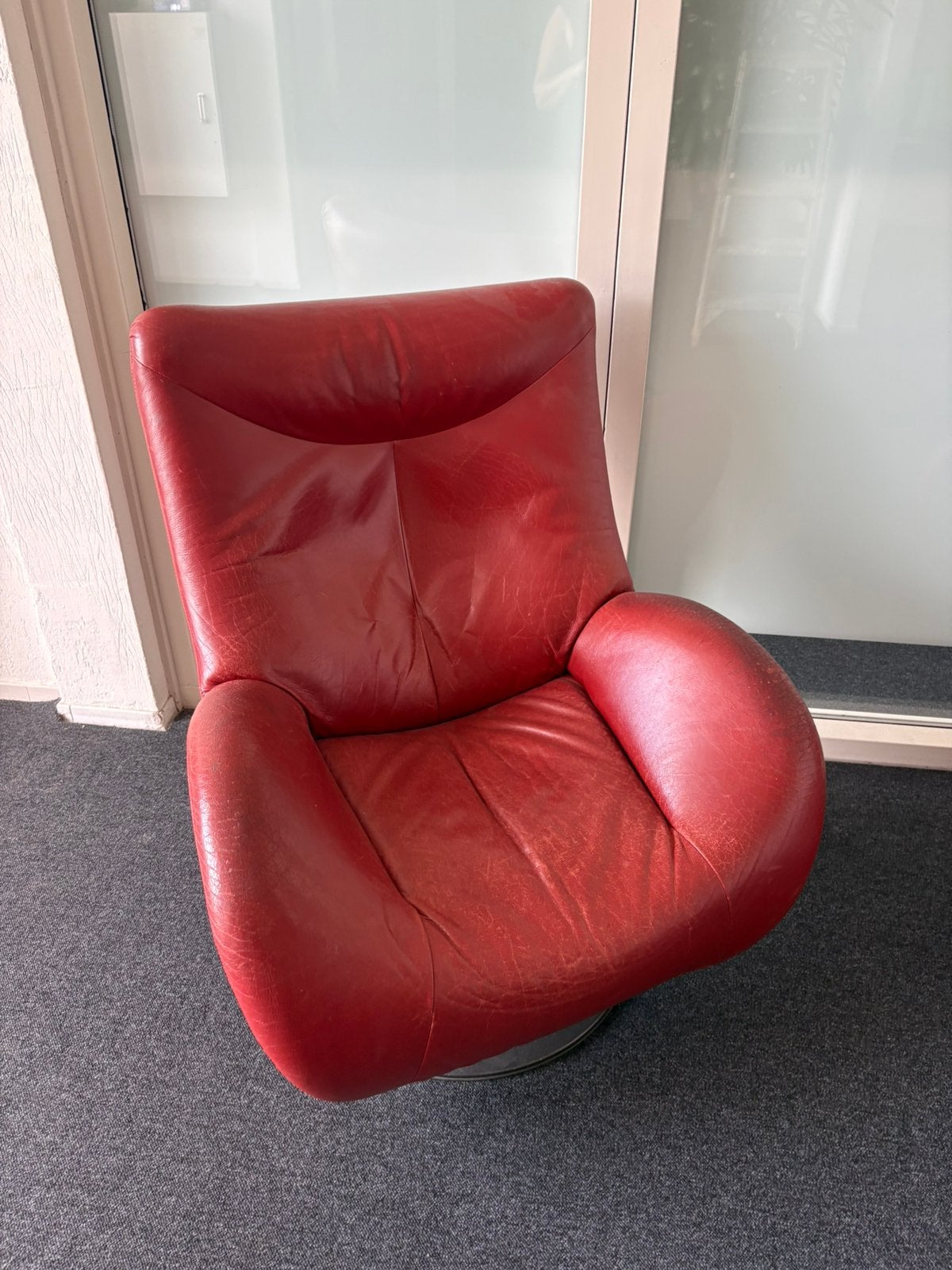 2 leolux draaifautueils, Huis en Inrichting, Fauteuils, Gebruikt, Leer, 75 tot 100 cm, Ophalen