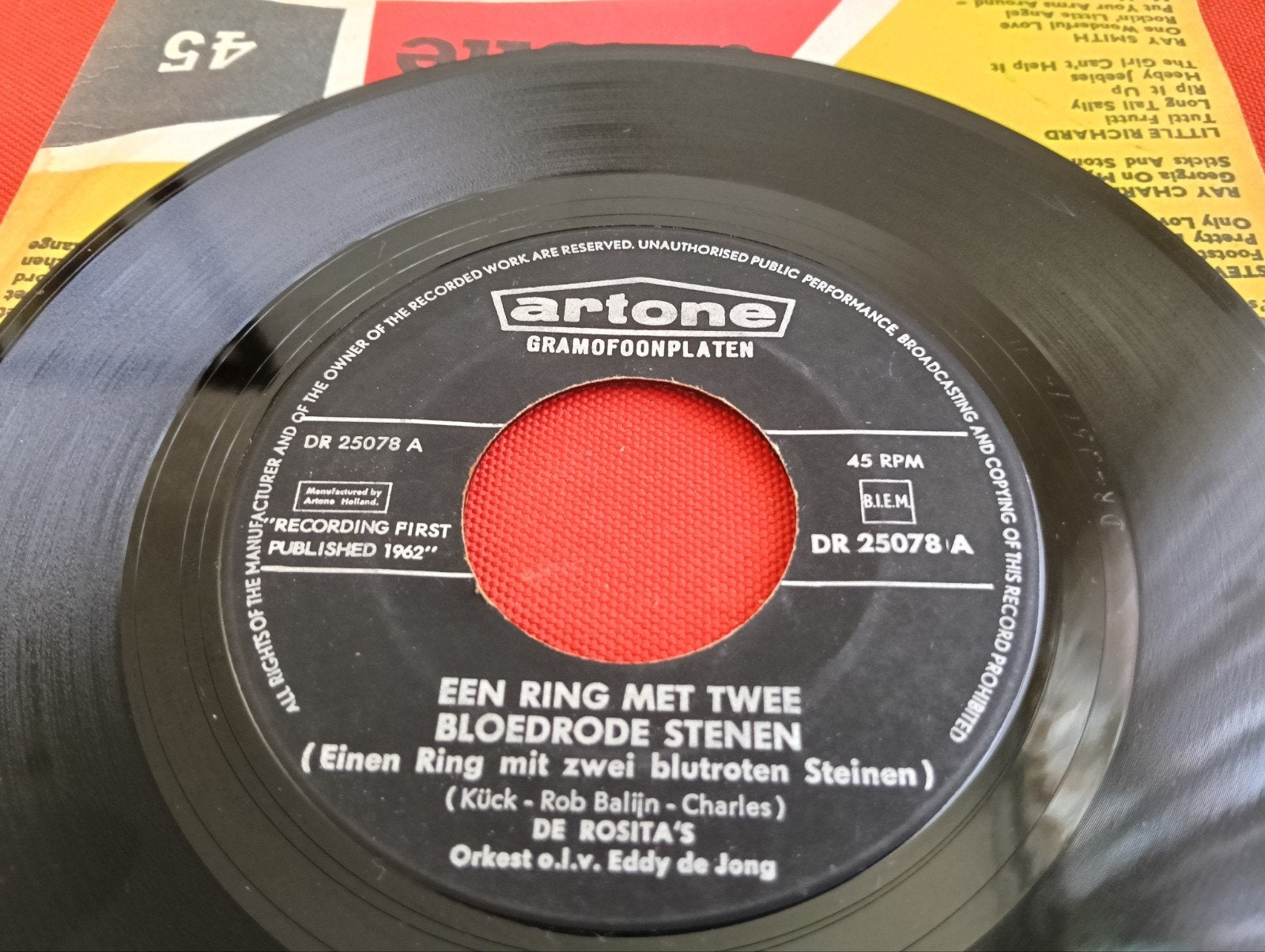 DE ROSITA,S 1962 ARTONE LABEL RARE PIRAAT, Verzenden, Zo goed als nieuw, Nederlandstalig