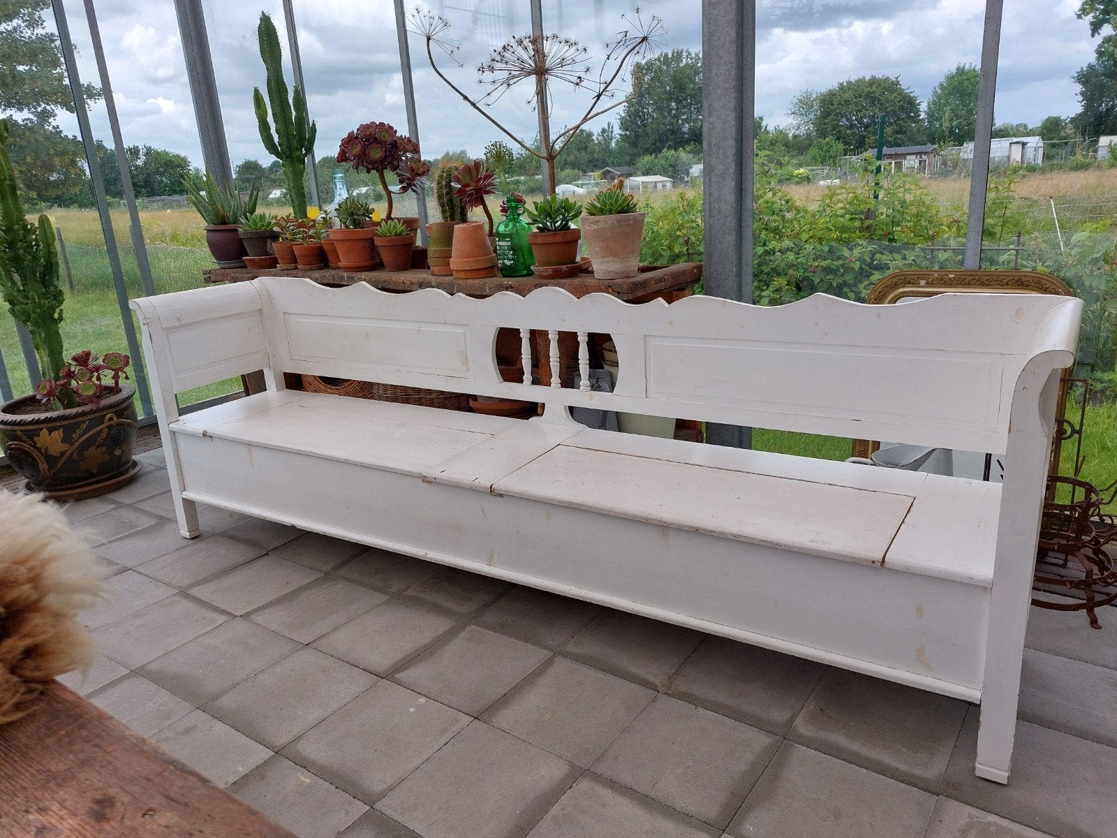 houten klepbank 266 cm lang!, Verzenden