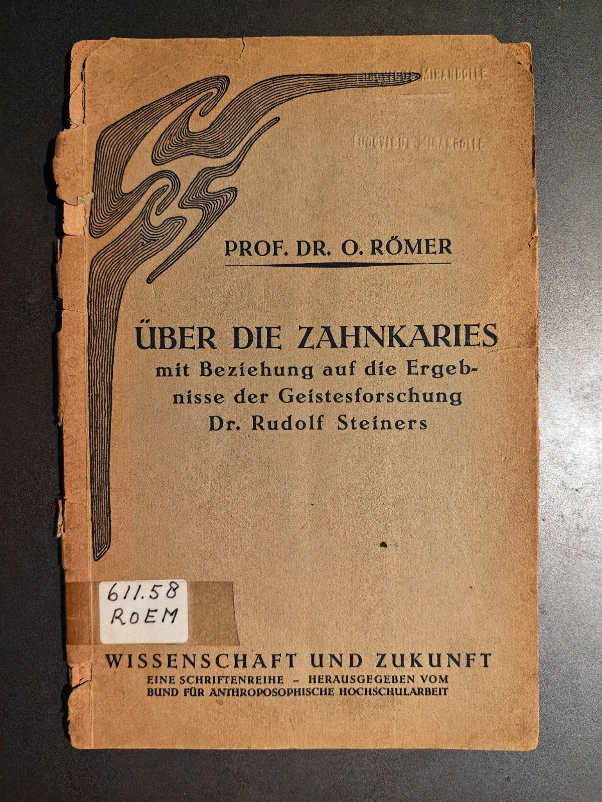 Prof. Dr. O. Römer - Über die Zahnkaries (1921), Ophalen of Verzenden, Gelezen, Natuurwetenschap