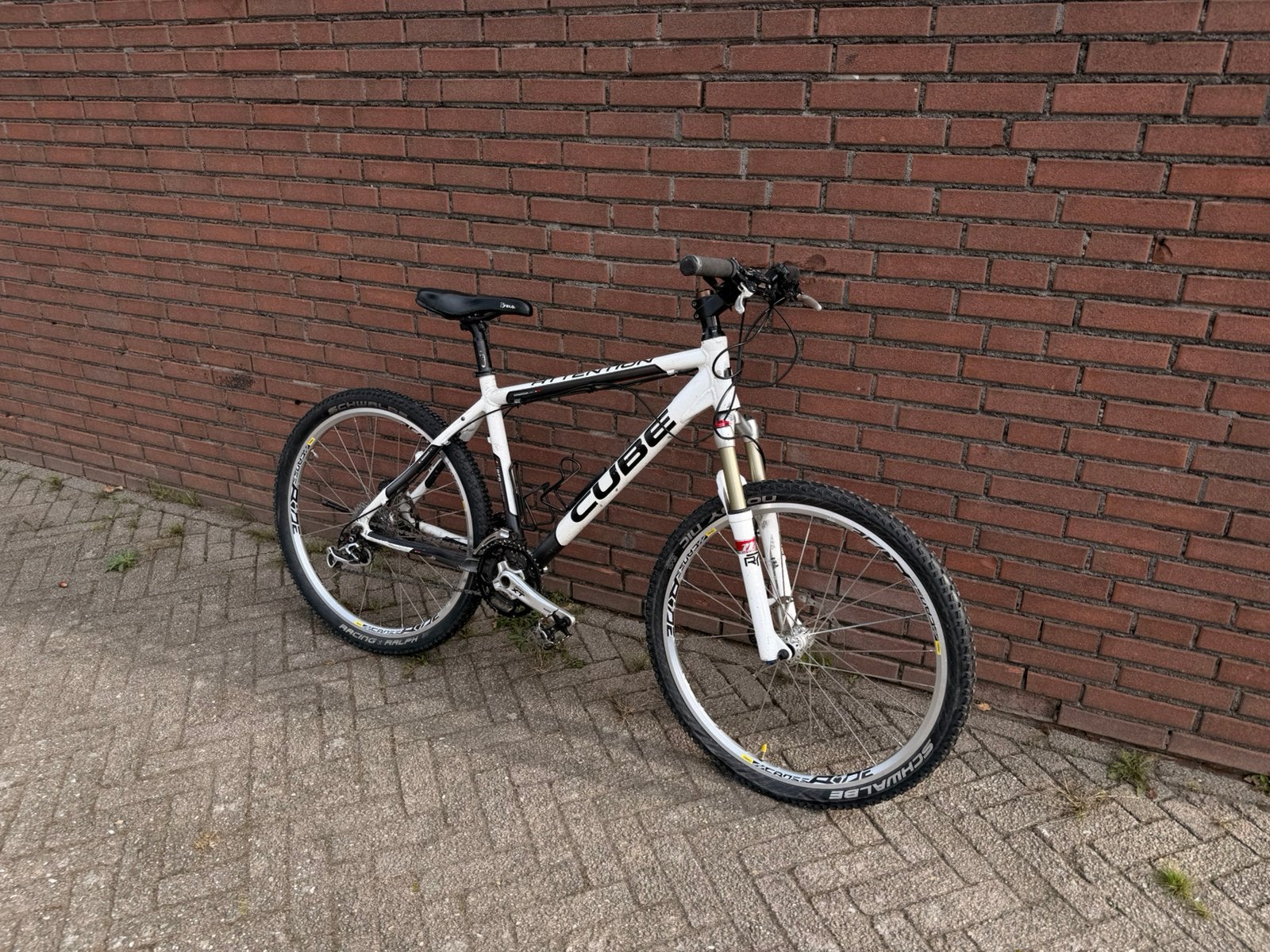 Cube Attention Competition Line Mountainbike, Black&White, Gebruikt, Hardtail, 45 tot 49 cm, Schijfrem