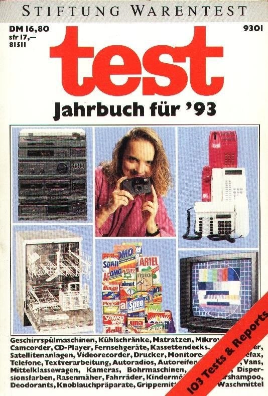 Test Jahrbuch für '93 - Stiftung Warentest, Verzenden, Gelezen, Test Jahrbuch für '93 - Stiftung Warentest