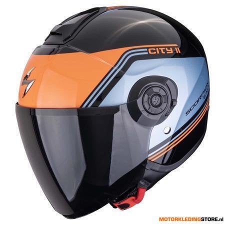 Scorpion Exo-City II Vita Jethelm, Zwart-Oranje-Blauw, Ophalen of Verzenden, Nieuw met kaartje