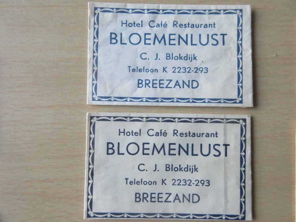 2 x Breezand, hotel-café-rest. Bloemenlust, Verzenden, Nederland